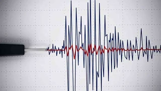 Seismic wave lines on a seismograph chart, illustrative file photo