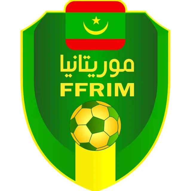 Mauritanian football federation emblem, an institutional illustration rather than a photograph of the team's arrival in Bamako