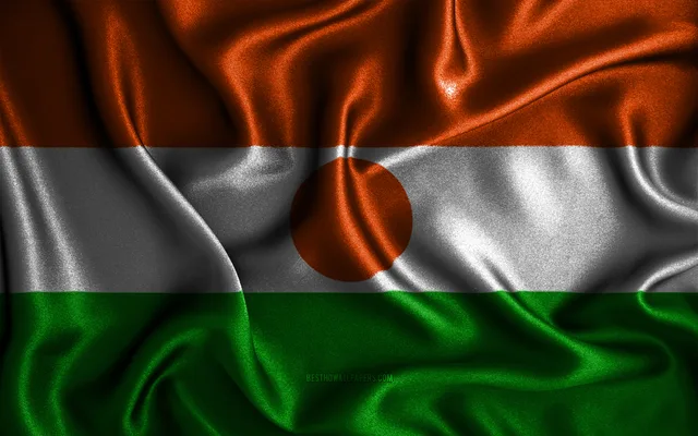 The flag of Niger with orange, white and green bands and an orange disc in the centre, illustrative file image