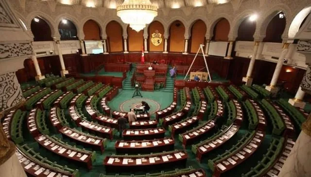 The mostly empty plenary hall of Tunisia's parliament at Bardo, file photo