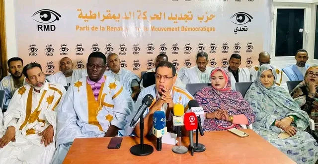 A Tahaddi party meeting at the party headquarters in Arafat, Nouakchott