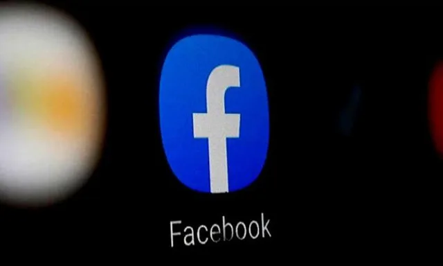 Facebook app icon on a device screen, file photo