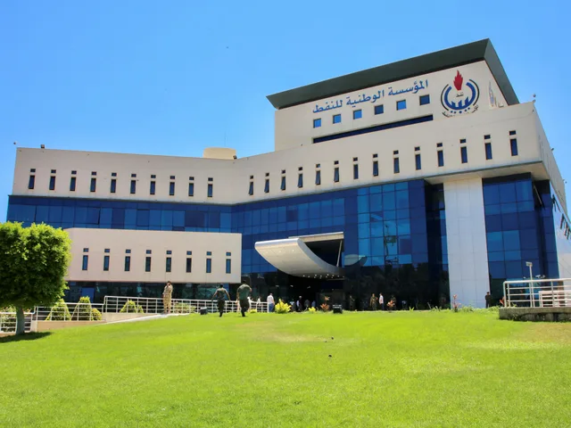 Facade of the Libyan National Oil Corporation headquarters