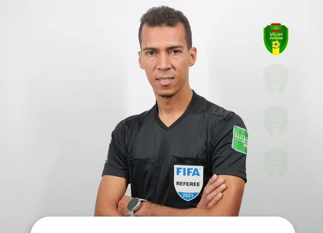 Mauritanian referee Dahane Beida in FIFA referee kit