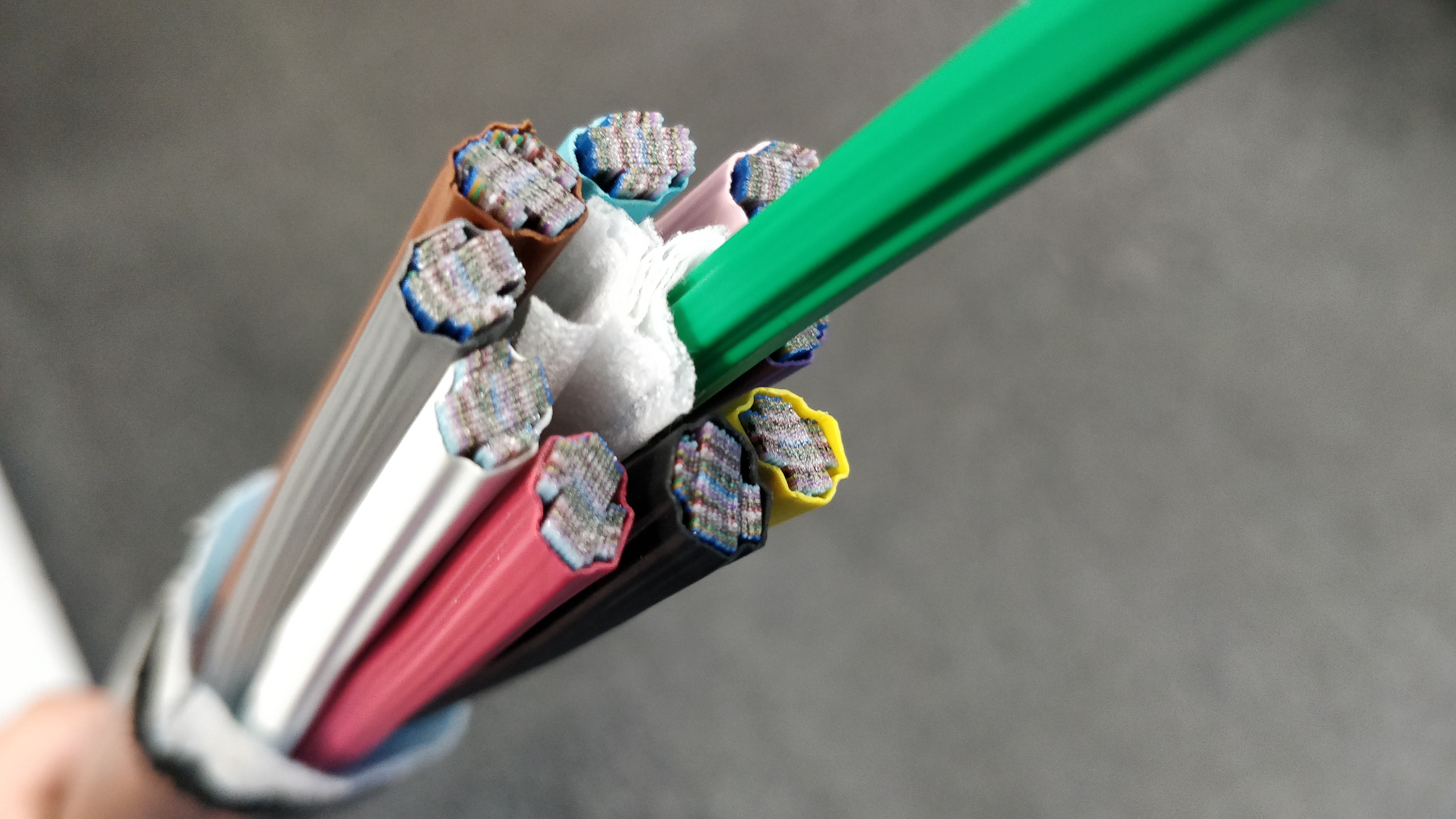 Illustration: cross-section of a fibre-optic cable