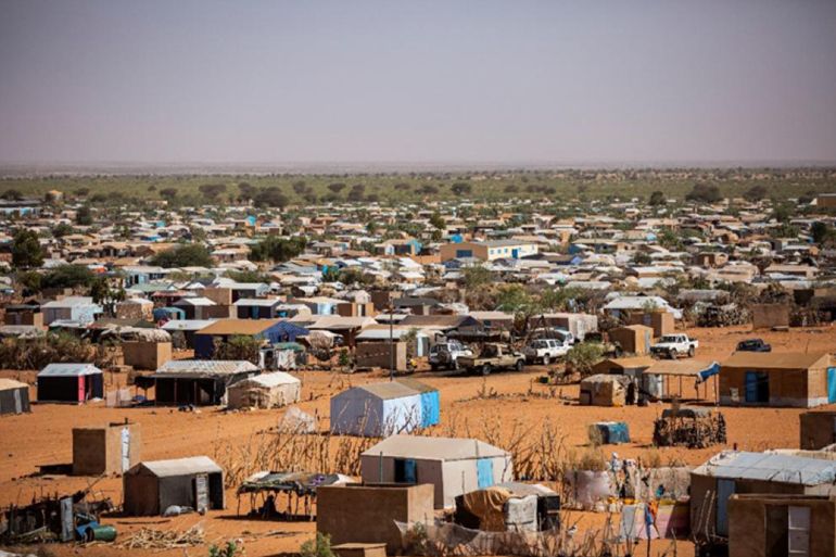 General view of tents and temporary shelters in a camp for Malian refugees in Mauritania, file photo