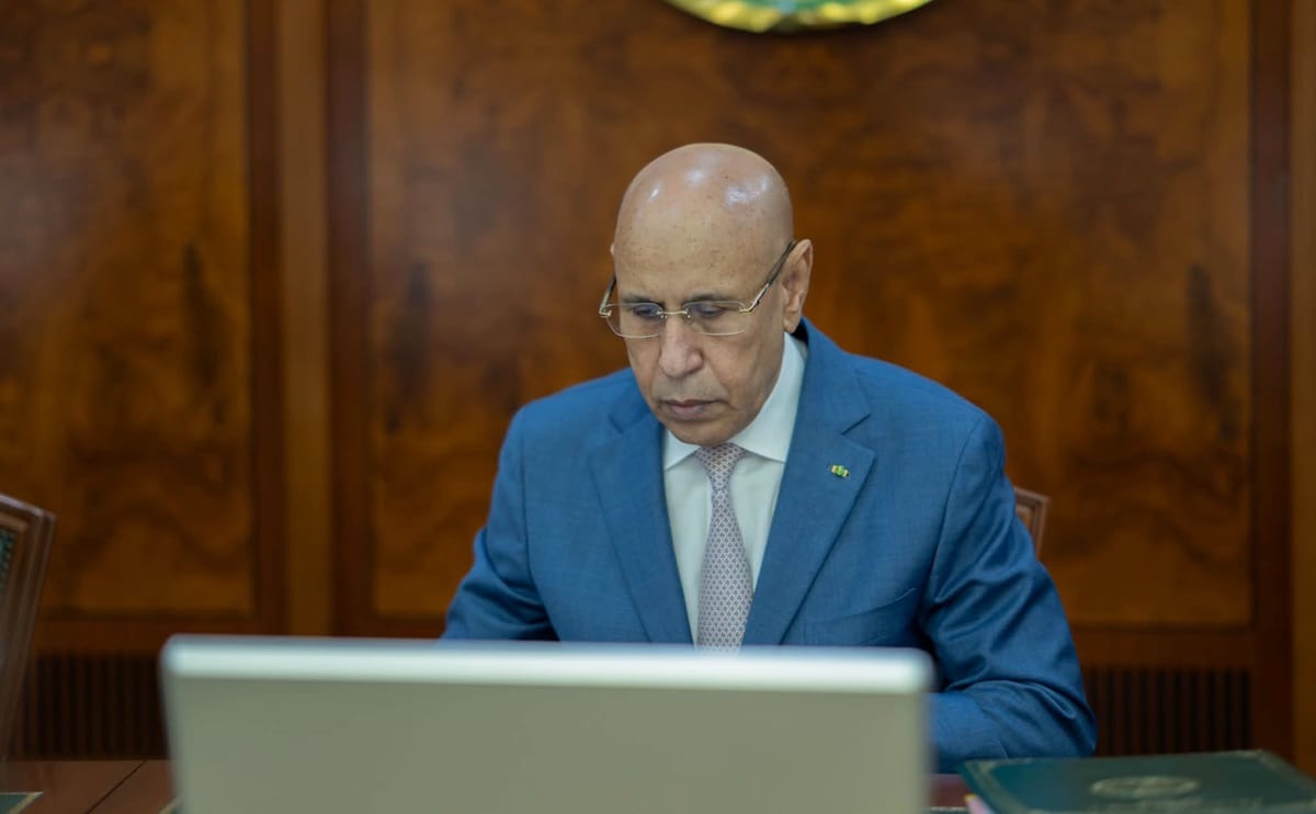 President Ghazouani at a cabinet meeting