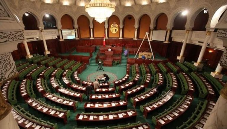 The mostly empty plenary hall of Tunisia's parliament at Bardo, file photo