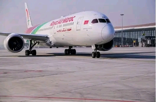 A Boeing 787 Dreamliner in Royal Air Maroc livery on an airport apron, file photo