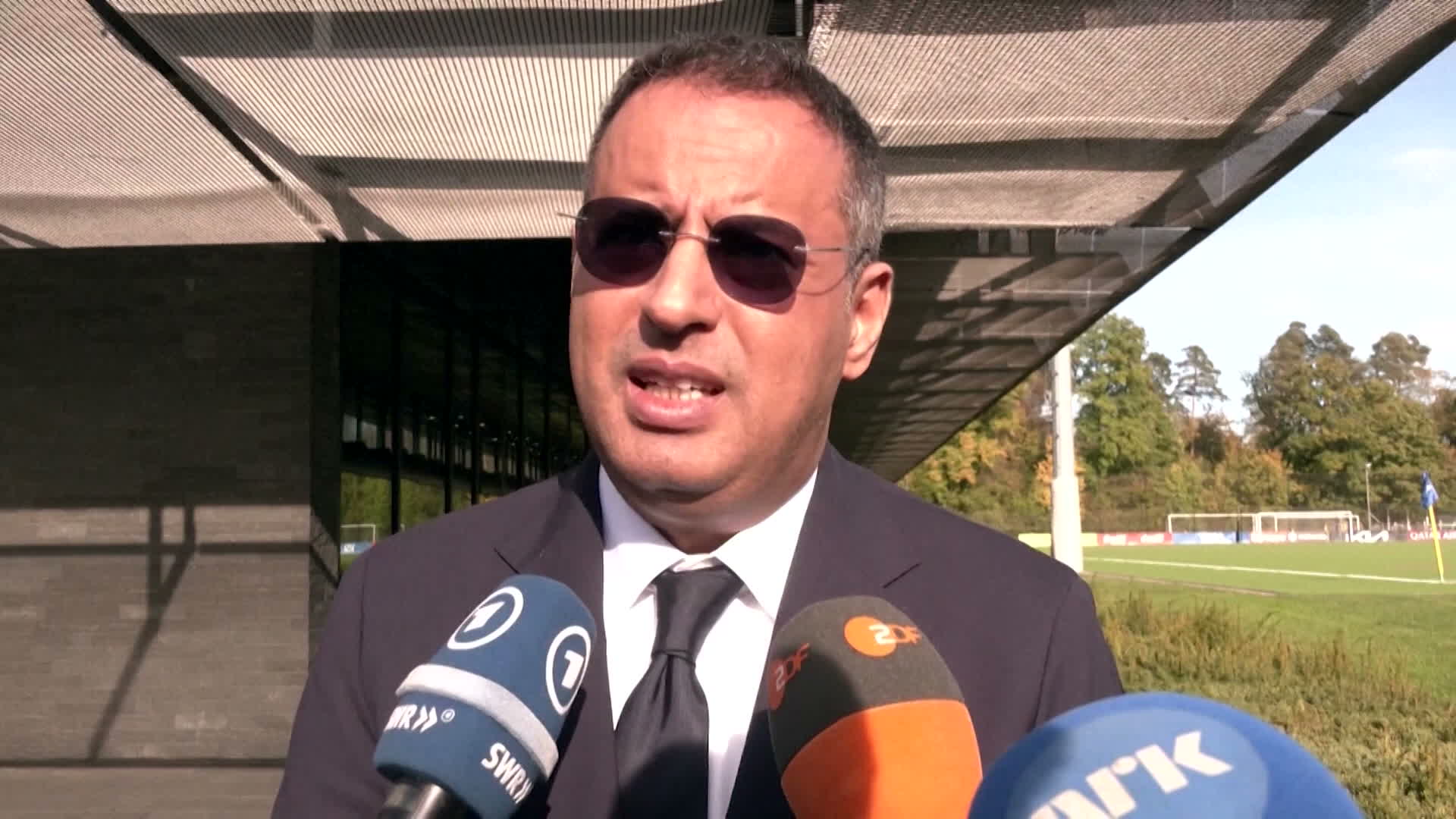 Ahmed Yahya speaking to reporters (SportyTV)