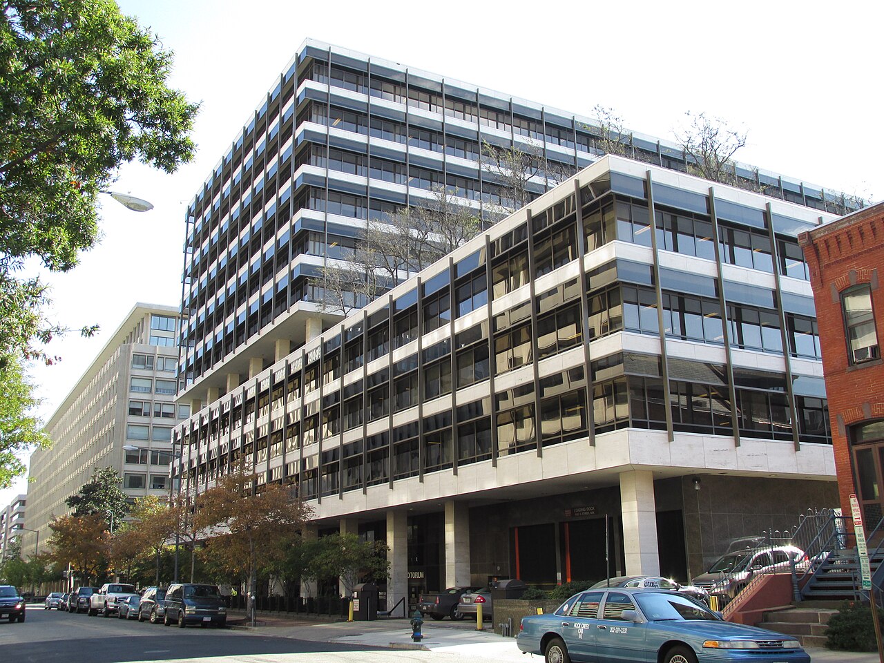 The facade of the World Bank building in Washington