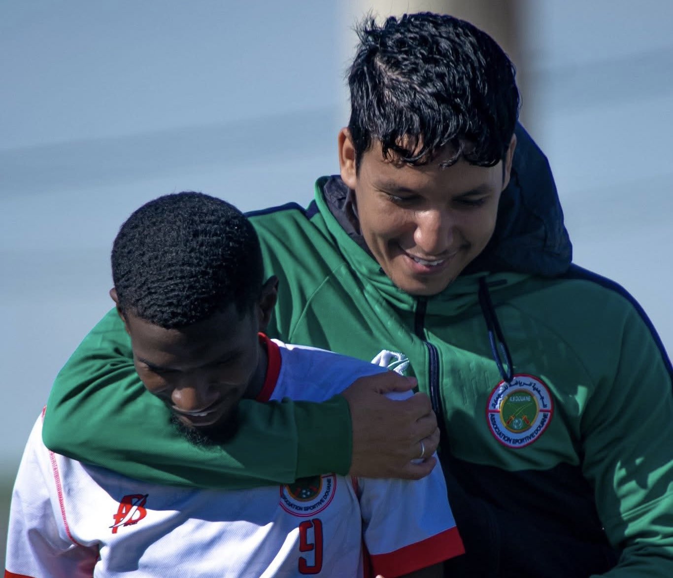 Archive photo from Madar's library showing two players of Mauritania's AS Douanes