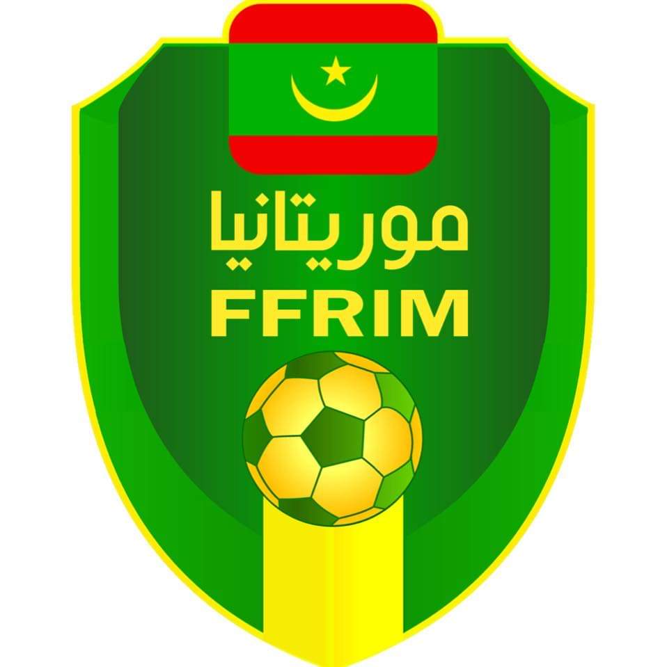 Mauritanian football federation emblem, an institutional illustration rather than a photograph of the team's arrival in Bamako