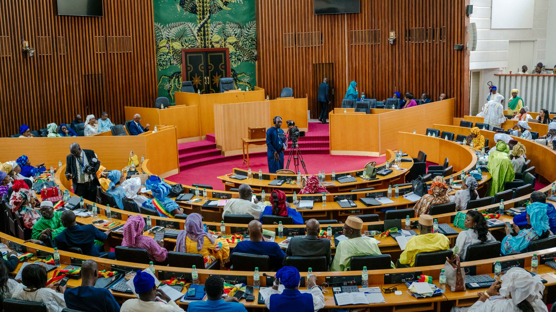 MPs in the plenary chamber of Senegal's National Assembly
