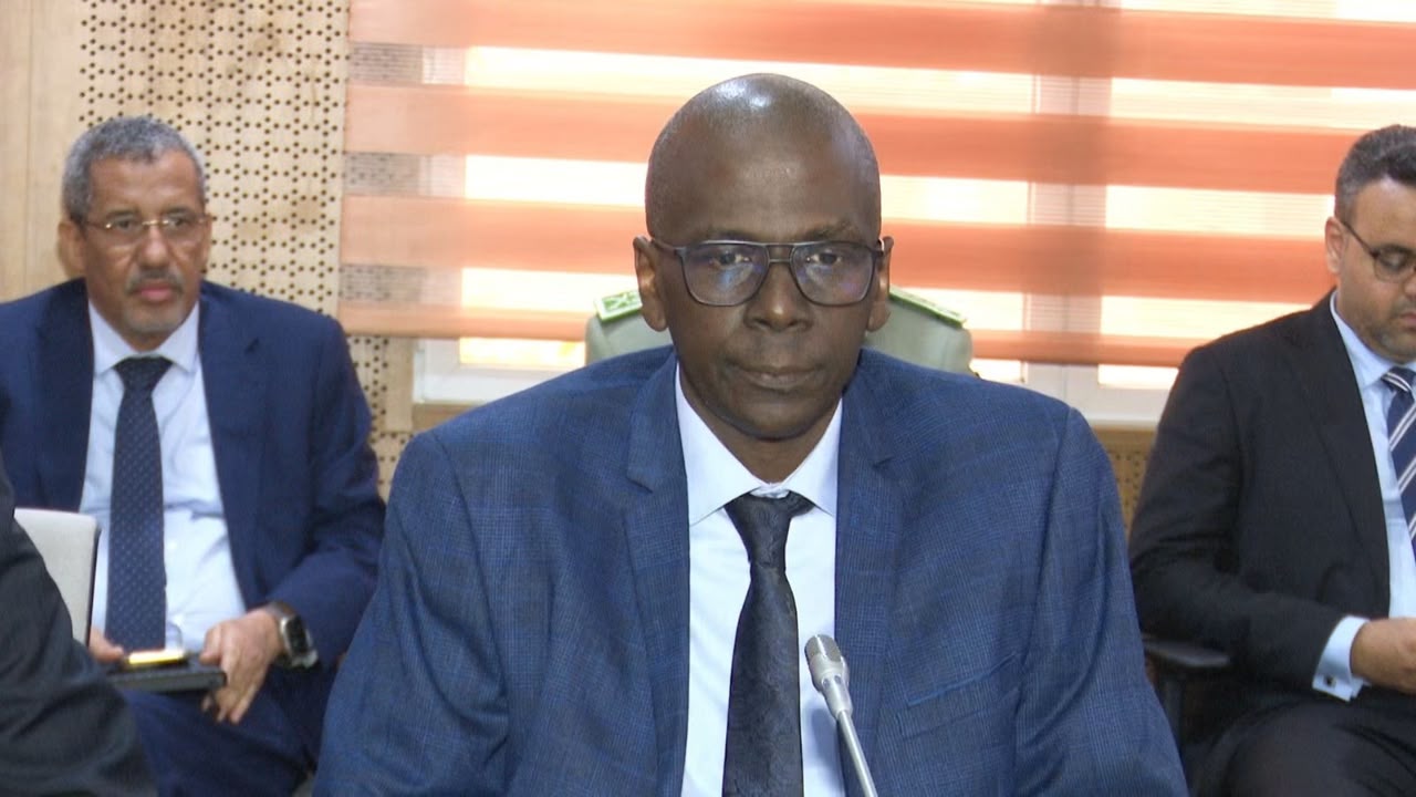 Mauritanian Finance Minister Koudiourou Moussa N'Gnour at a meeting