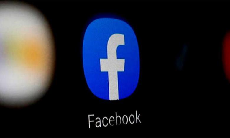 Facebook app icon on a device screen, file photo