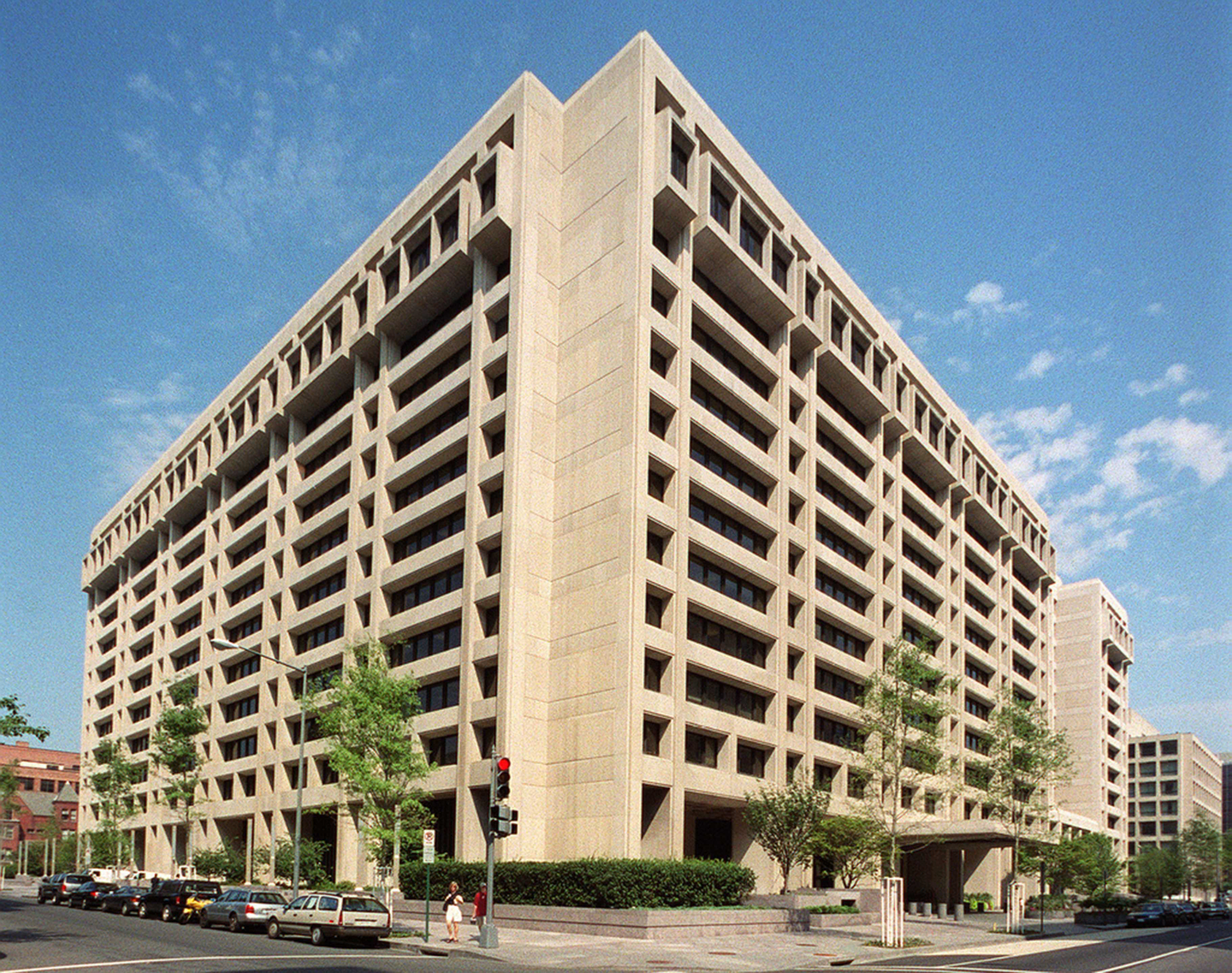 Archive photograph of IMF headquarters in Washington, not the Bangkok meeting