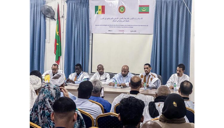 An earlier meeting with Mauritania's community in Dakar, not the October 12 video conference