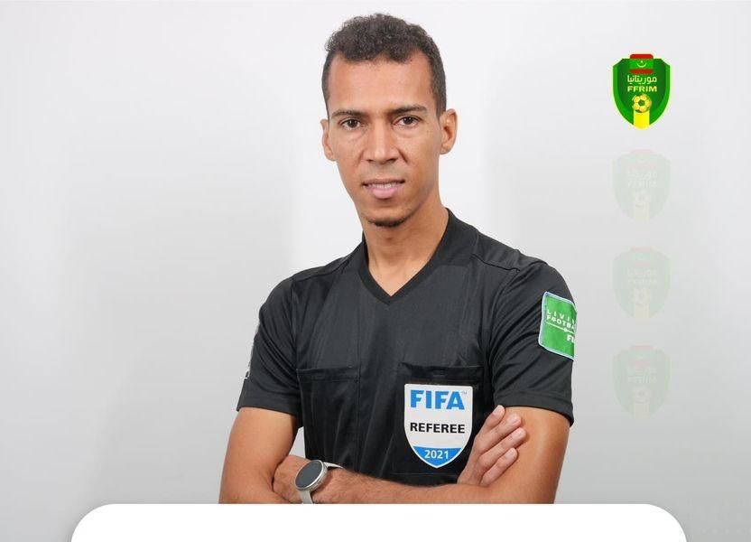 Mauritanian referee Dahane Beida in FIFA referee kit