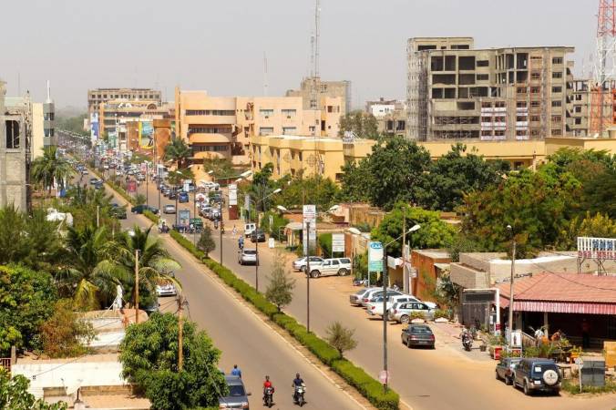 View of a tree-lined main avenue in central Ouagadougou, file photo